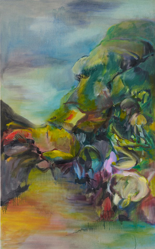 Mountain month 240x150cm oil on linen 2012